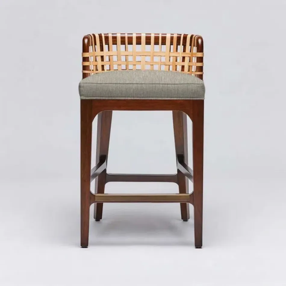 Palms Counter Stool Chestnut/Straw