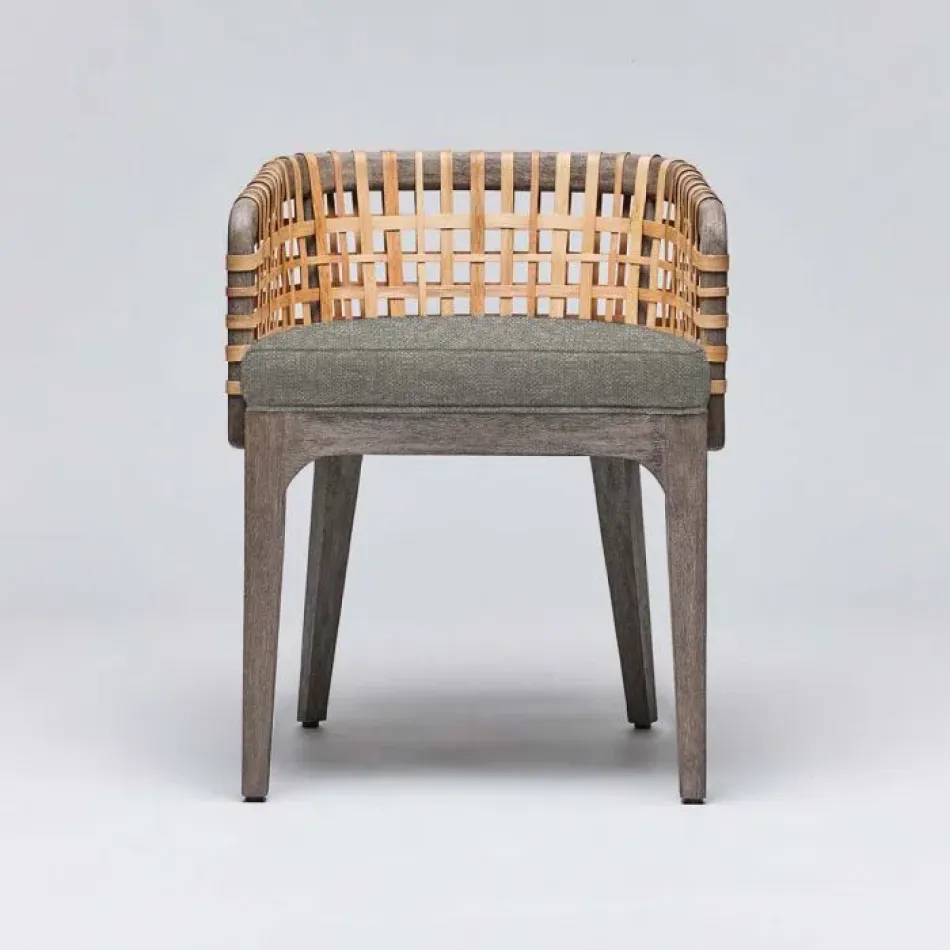 Palms Arm Chair Grey Ceruse/Moss