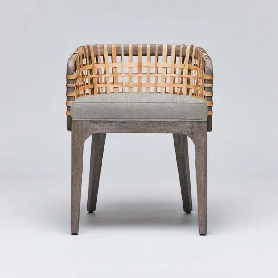 Palms Arm Chair Grey Ceruse/Hemp