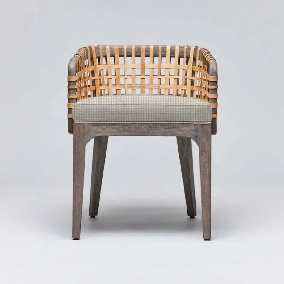 Palms Arm Chair Grey Ceruse/Natural Cream