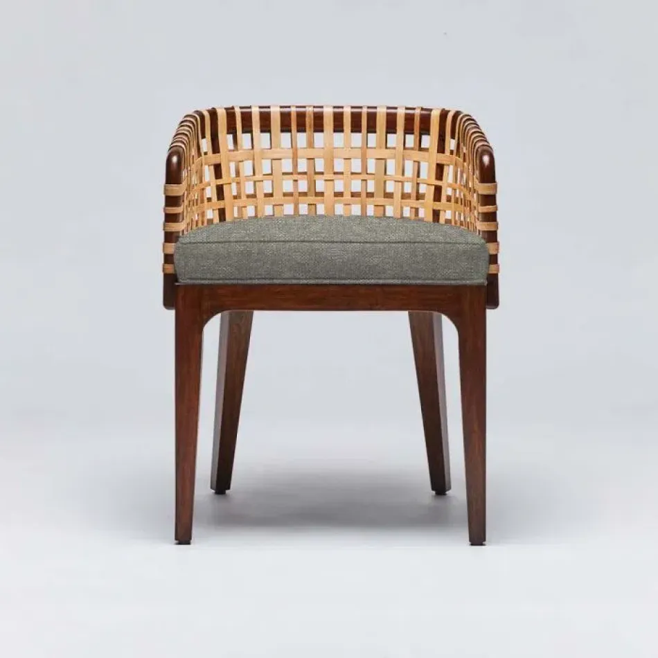 Palms Arm Chair Chestnut/Moss