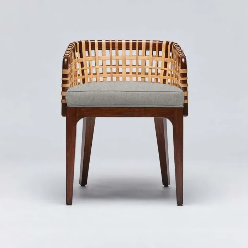 Palms Arm Chair Chestnut/Fog