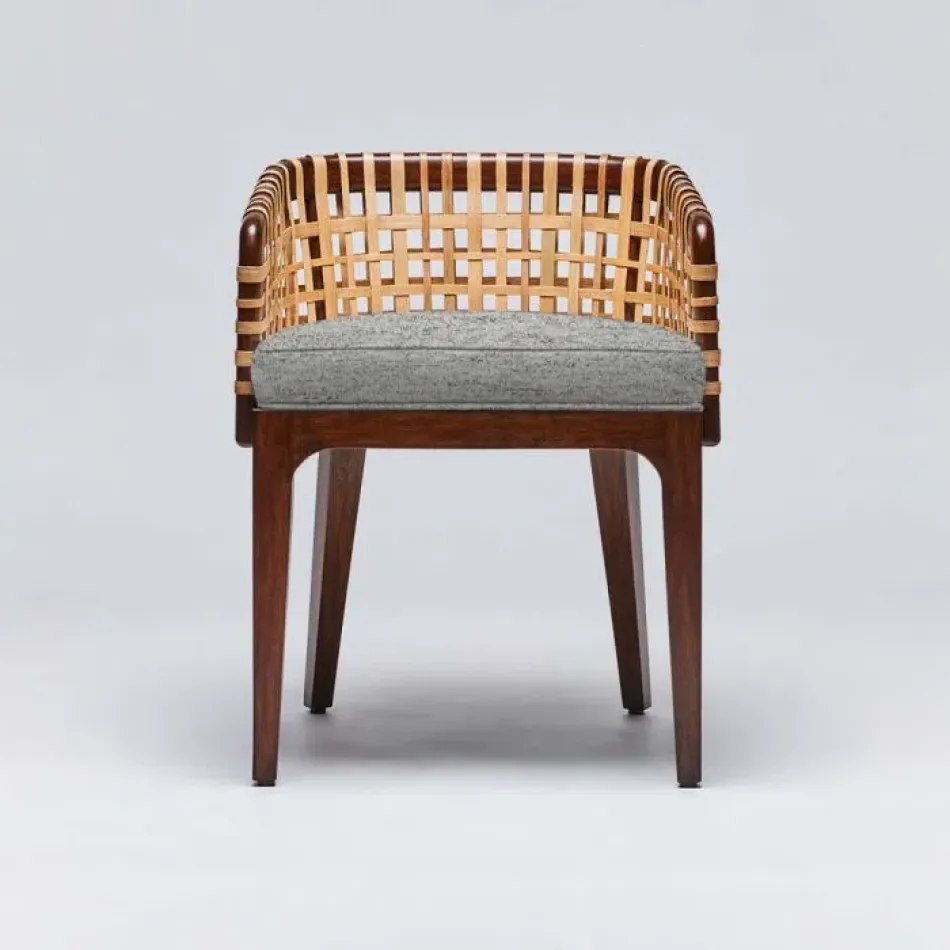 Palms Arm Chair Chestnut/Jade