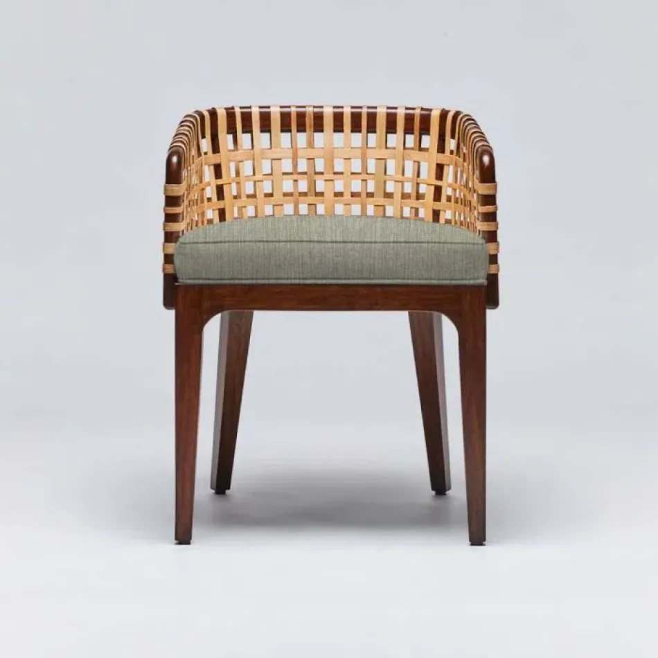 Palms Arm Chair Chestnut/Fern