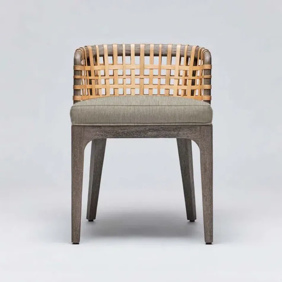Palms Side Chair Grey Ceruse/Straw