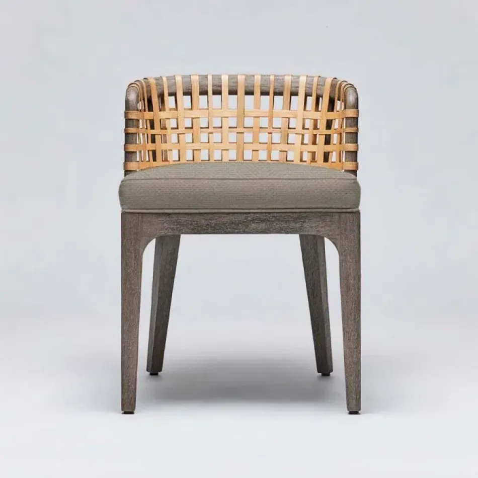 Palms Side Chair Grey Ceruse/Sisal