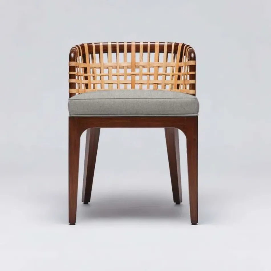 Palms Side Chair Chestnut/Fog