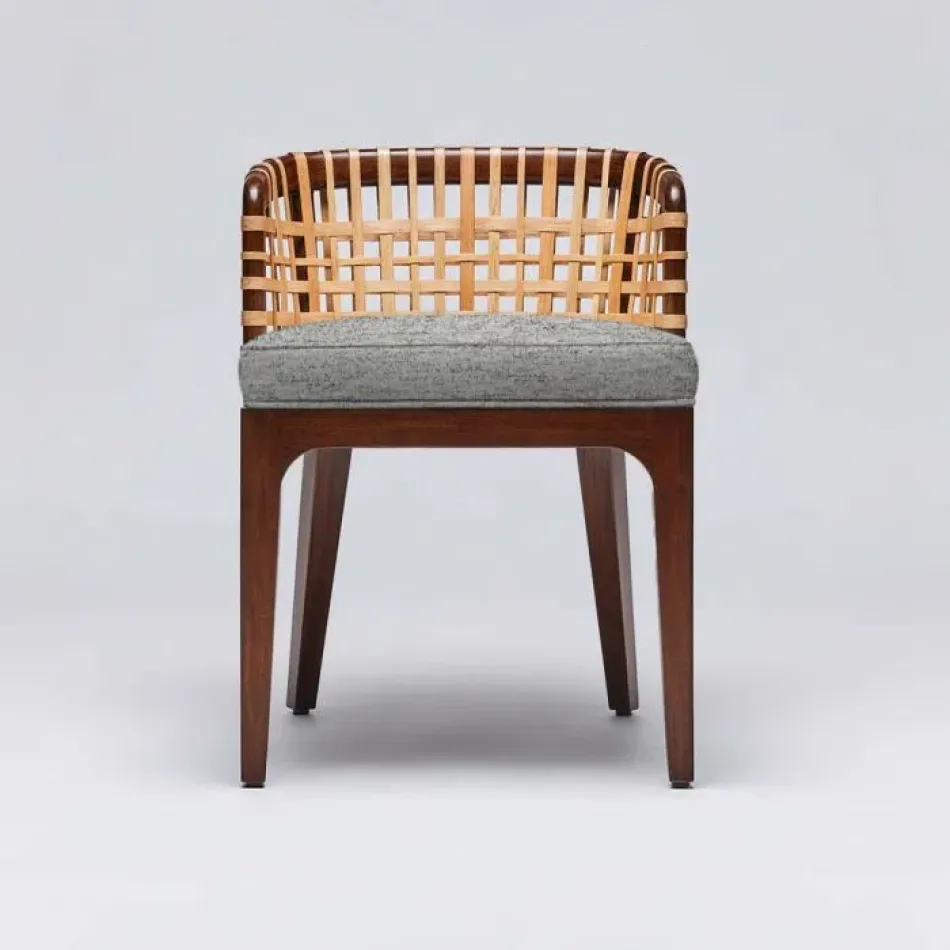 Palms Side Chair Chestnut/Jade