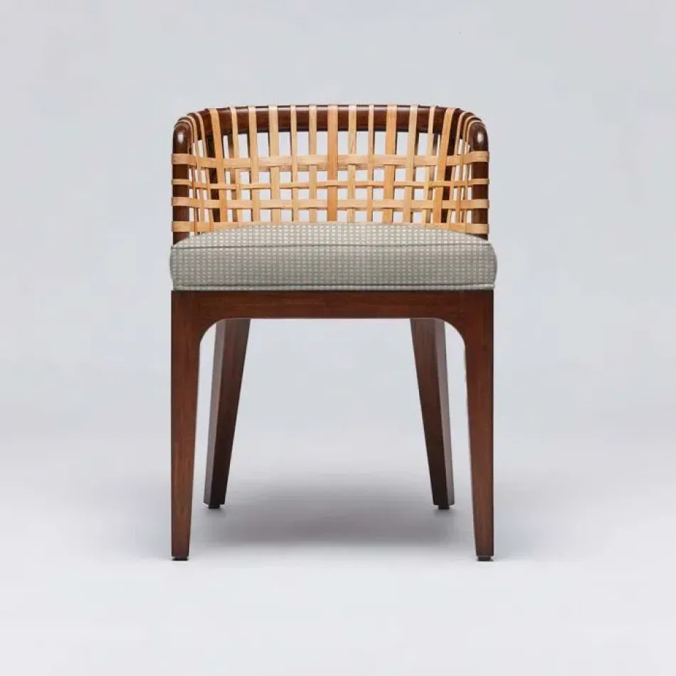 Palms Side Chair Chestnut/Natural Cream