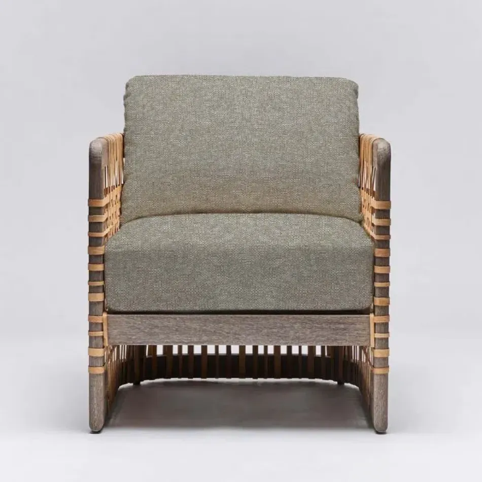 Palms Lounge Chair Grey Ceruse/Moss