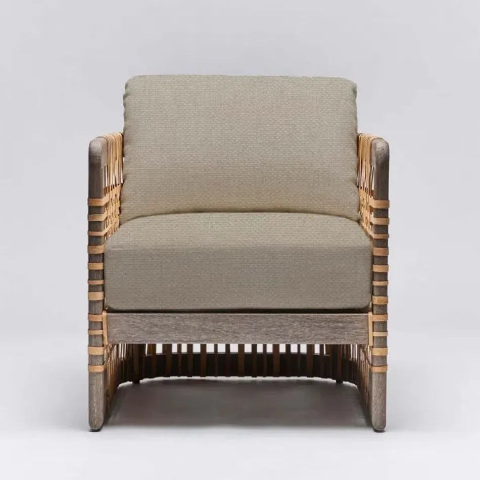 Palms Lounge Chair Grey Ceruse/Sisal