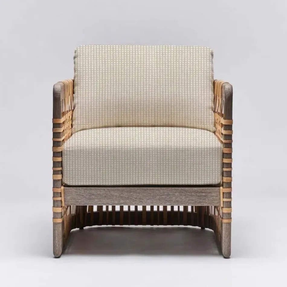 Palms Lounge Chair Grey Ceruse/Natural Cream