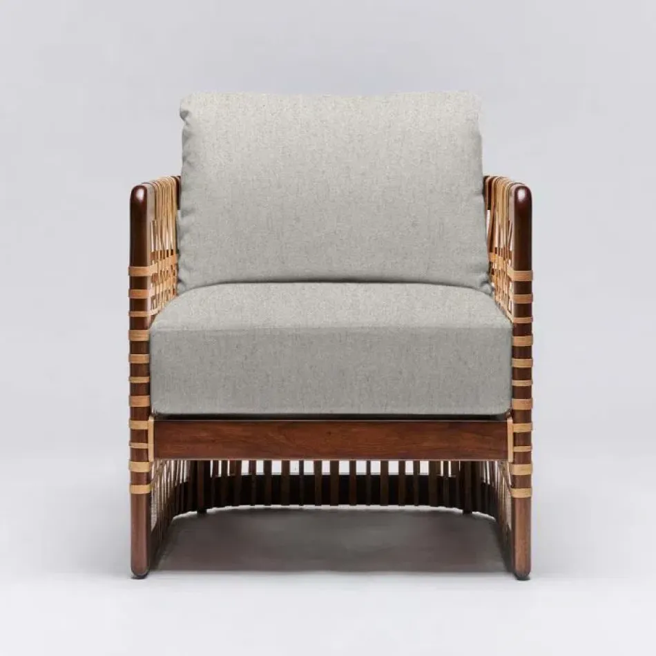 Palms Lounge Chair Chestnut/Fog