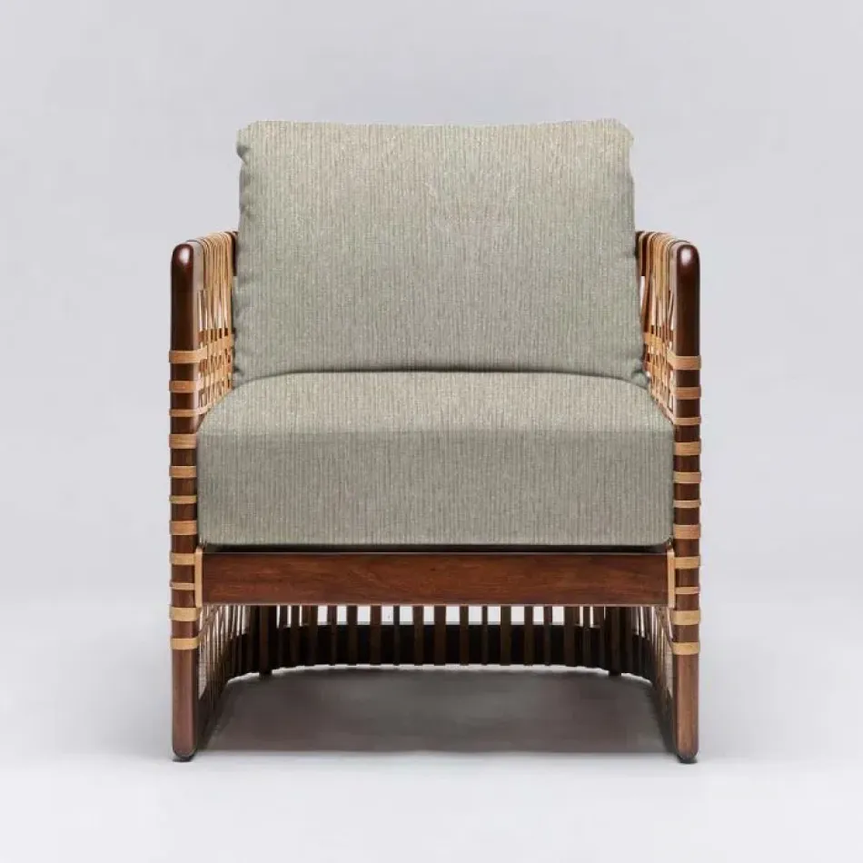 Palms Lounge Chair Chestnut/Straw