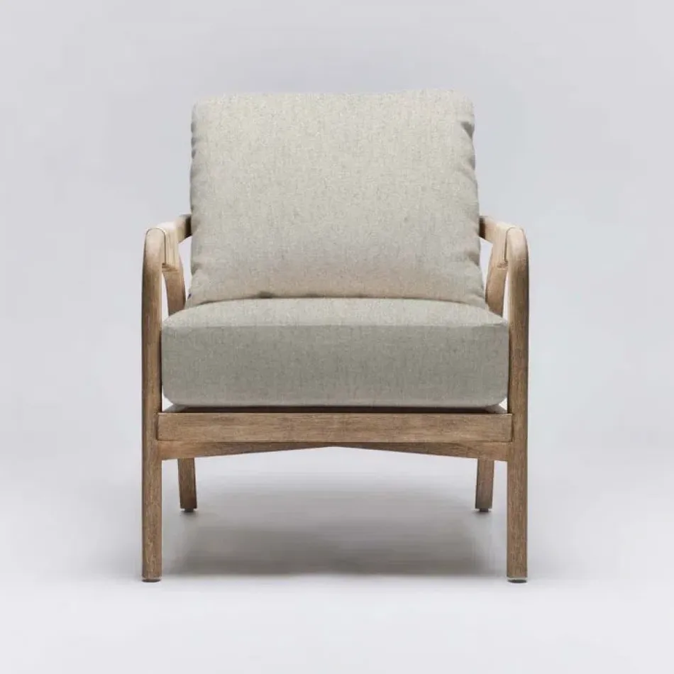 Delray Lounge Chair White Ceruse/Fog