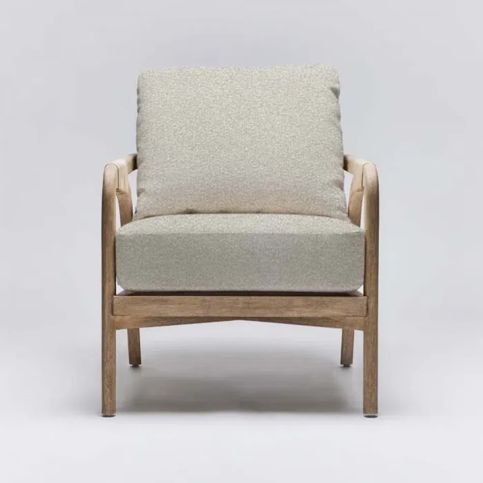 Delray Lounge Chair White Ceruse/Hemp