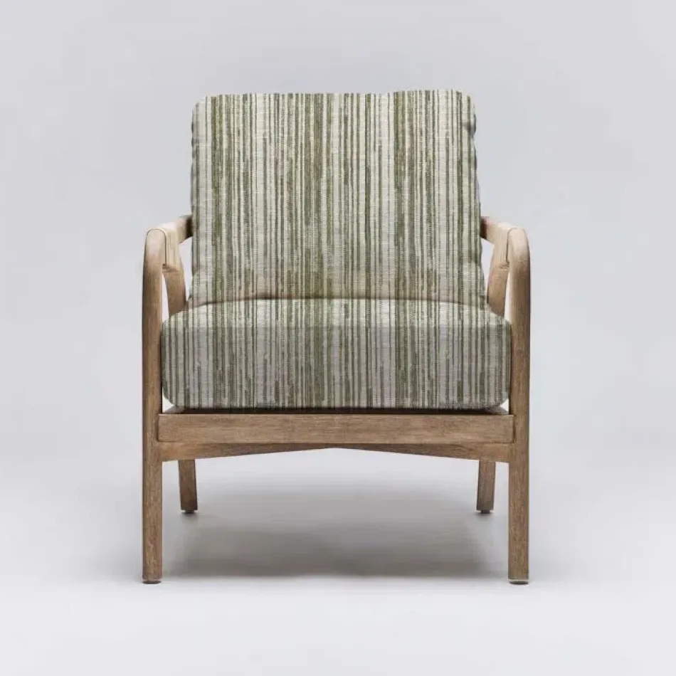 Delray Lounge Chair White Ceruse/Sage