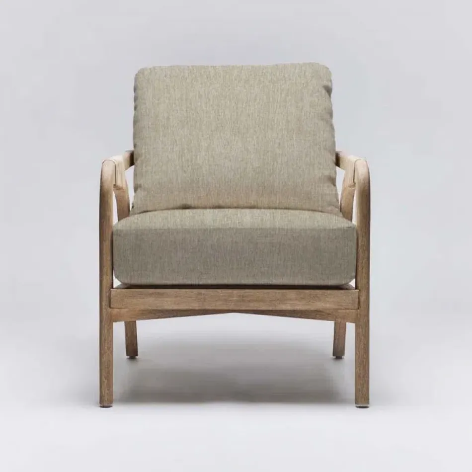 Delray Lounge Chair White Ceruse/Fawn