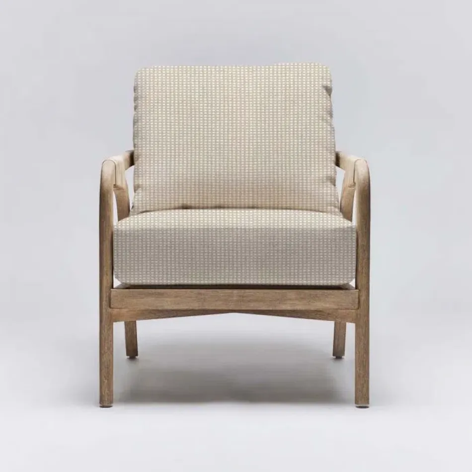 Delray Lounge Chair White Ceruse/Natural Cream