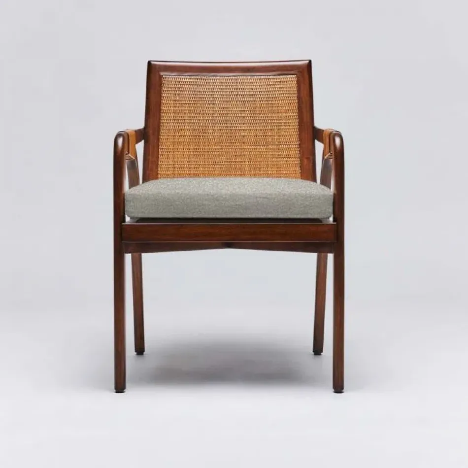 Delray Arm Chair Chestnut/Hemp