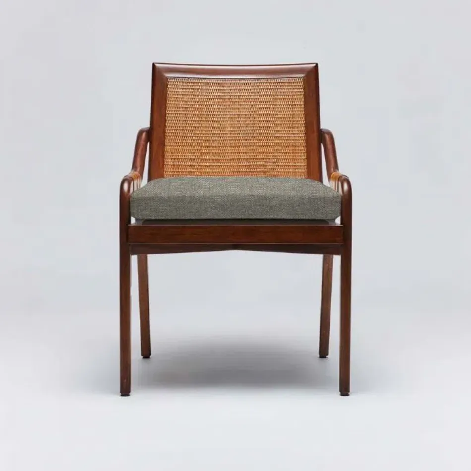 Delray Side Chair Chestnut/Moss