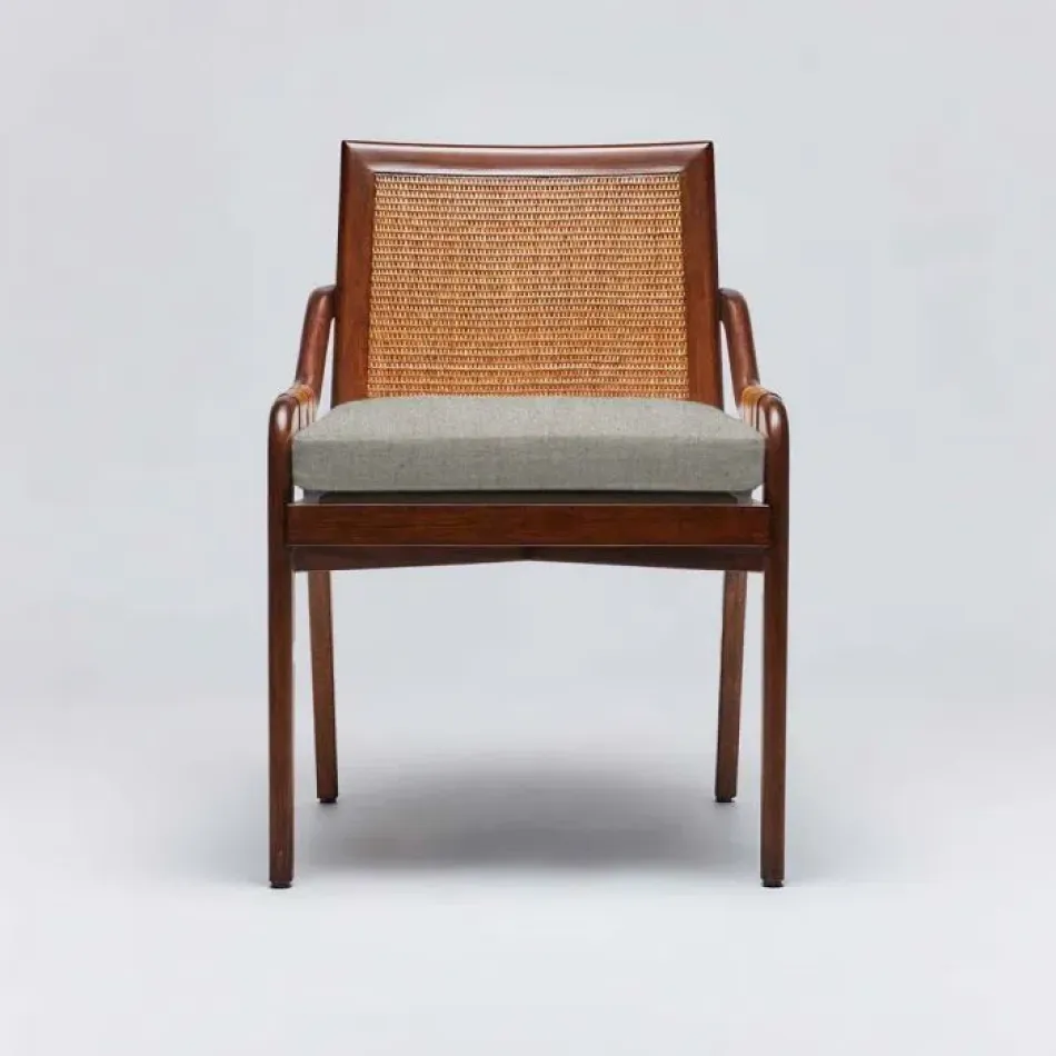 Delray Side Chair Chestnut/Fog