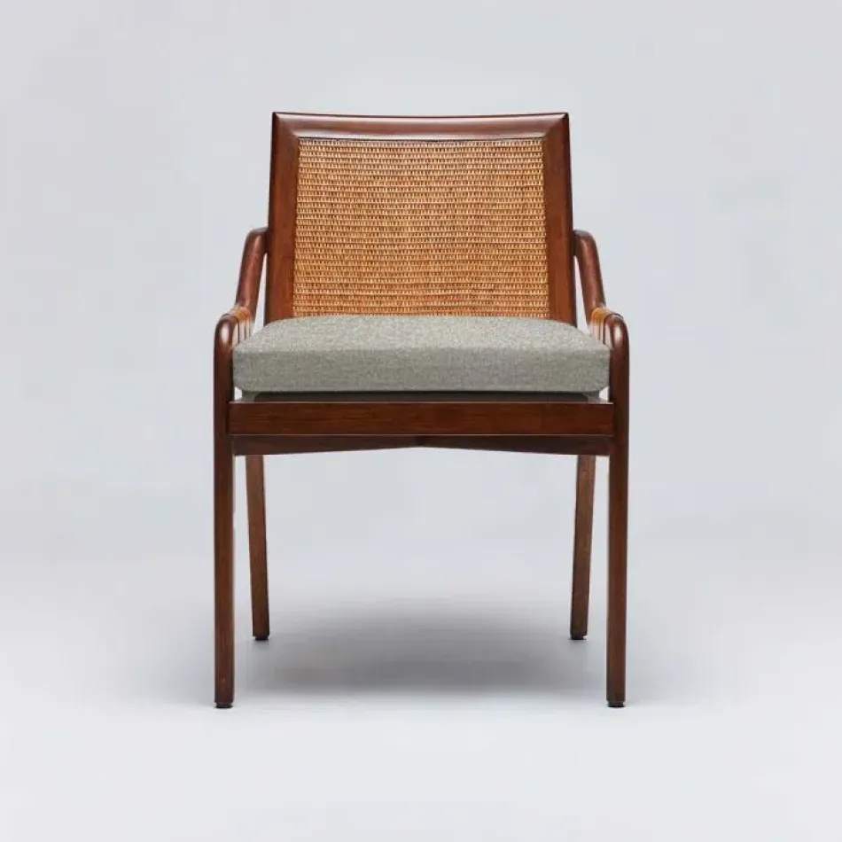 Delray Side Chair Chestnut/Hemp