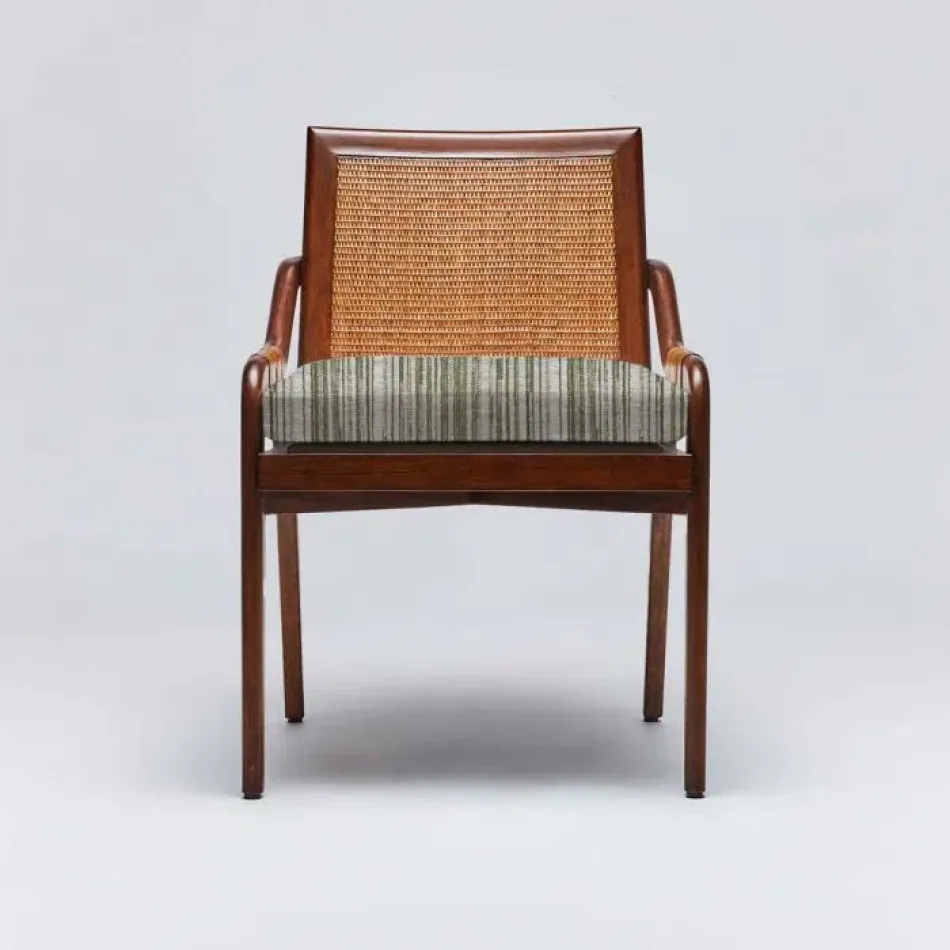 Delray Side Chair Chestnut/Sage