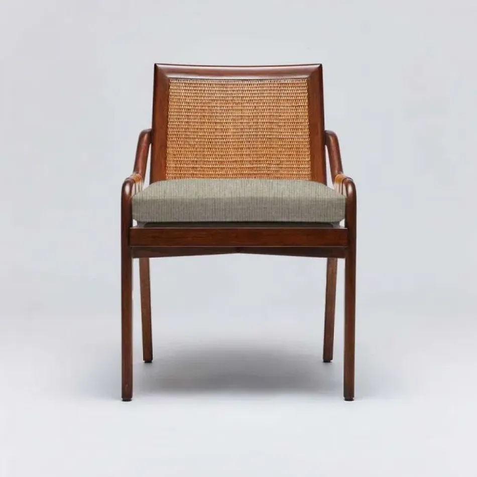 Delray Side Chair Chestnut/Straw