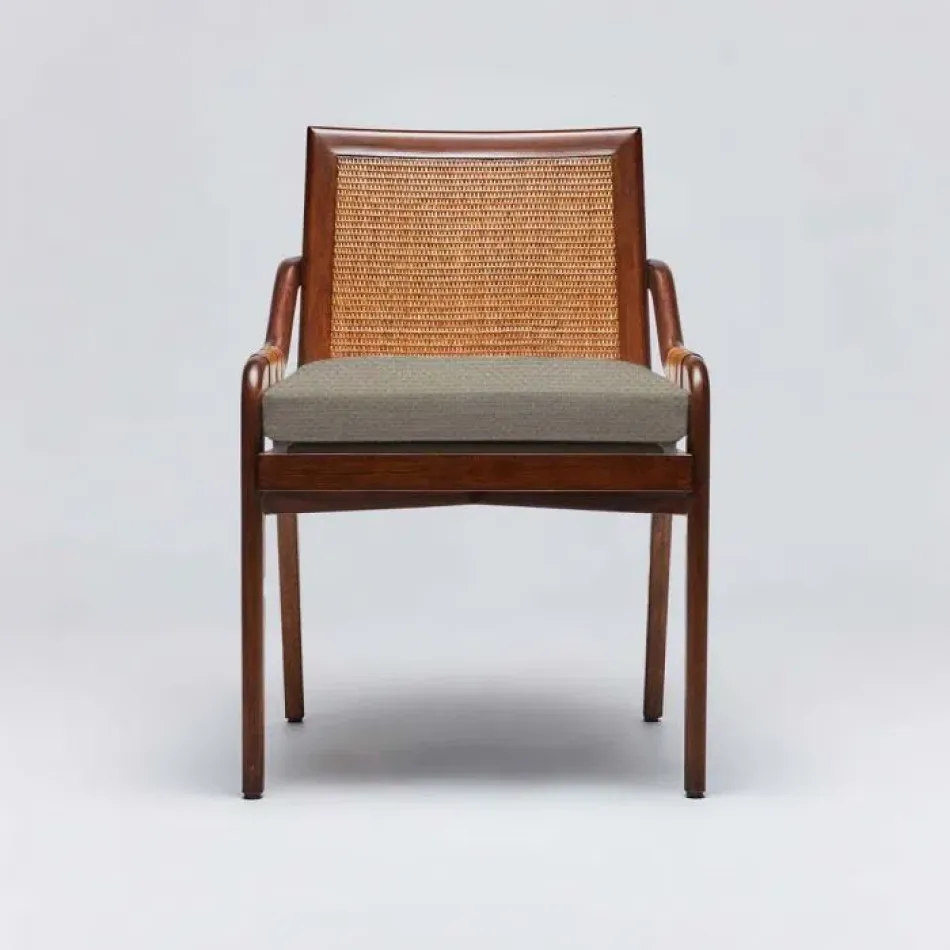 Delray Side Chair Chestnut/Sisal