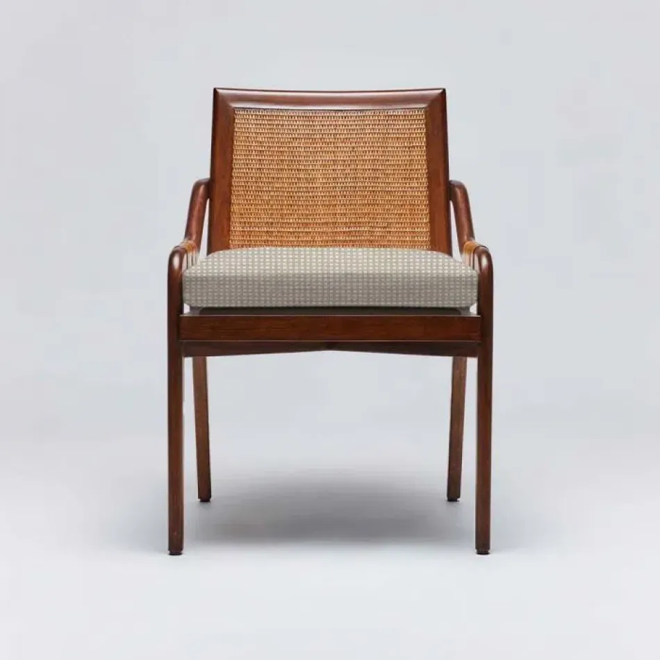 Delray Side Chair Chestnut/Natural Cream