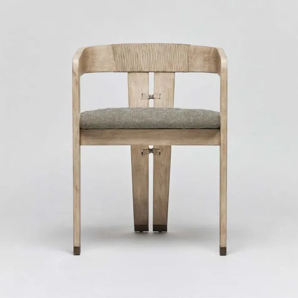 Maryl III Dining Chair Washed White/Moss