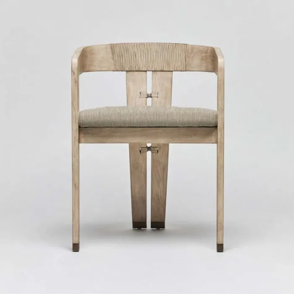 Maryl III Dining Chair Washed White/Straw