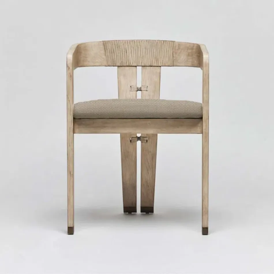 Maryl III Dining Chair Washed White/Sisal