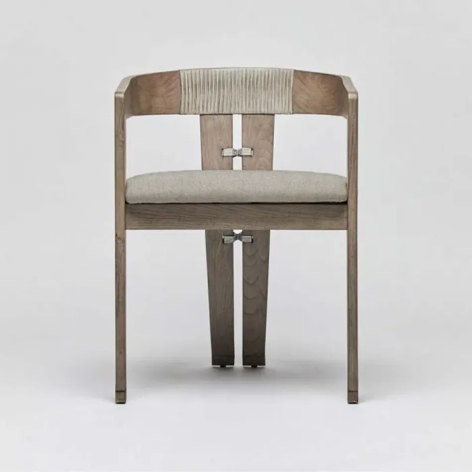 Maryl III Dining Chair Washed Grey/Hemp