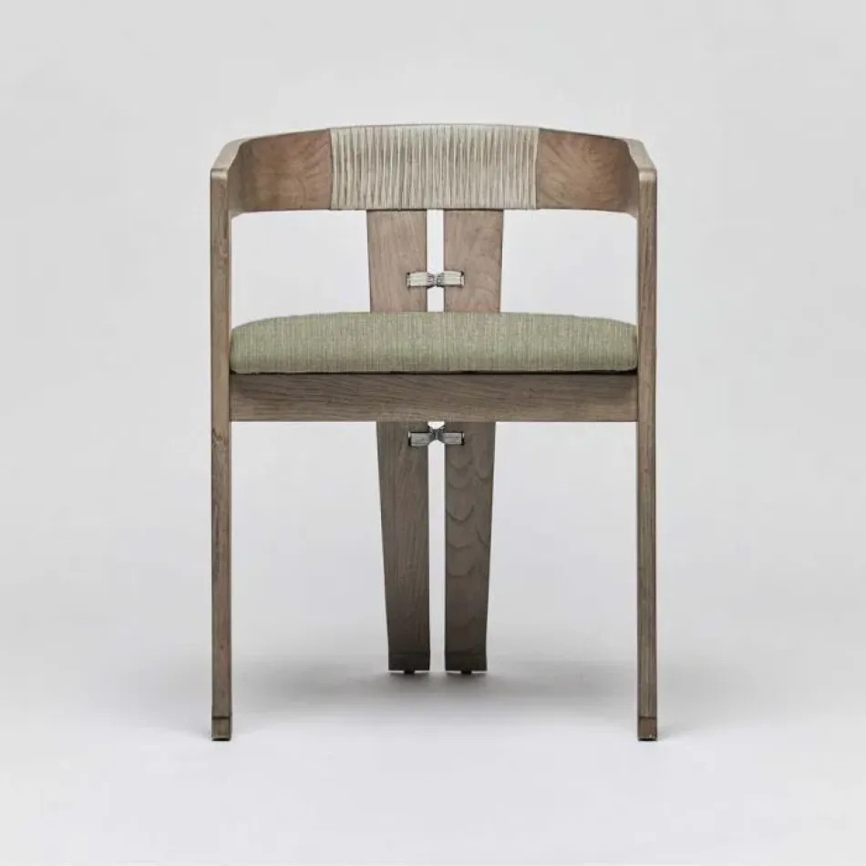 Maryl III Dining Chair Washed Grey/Fern