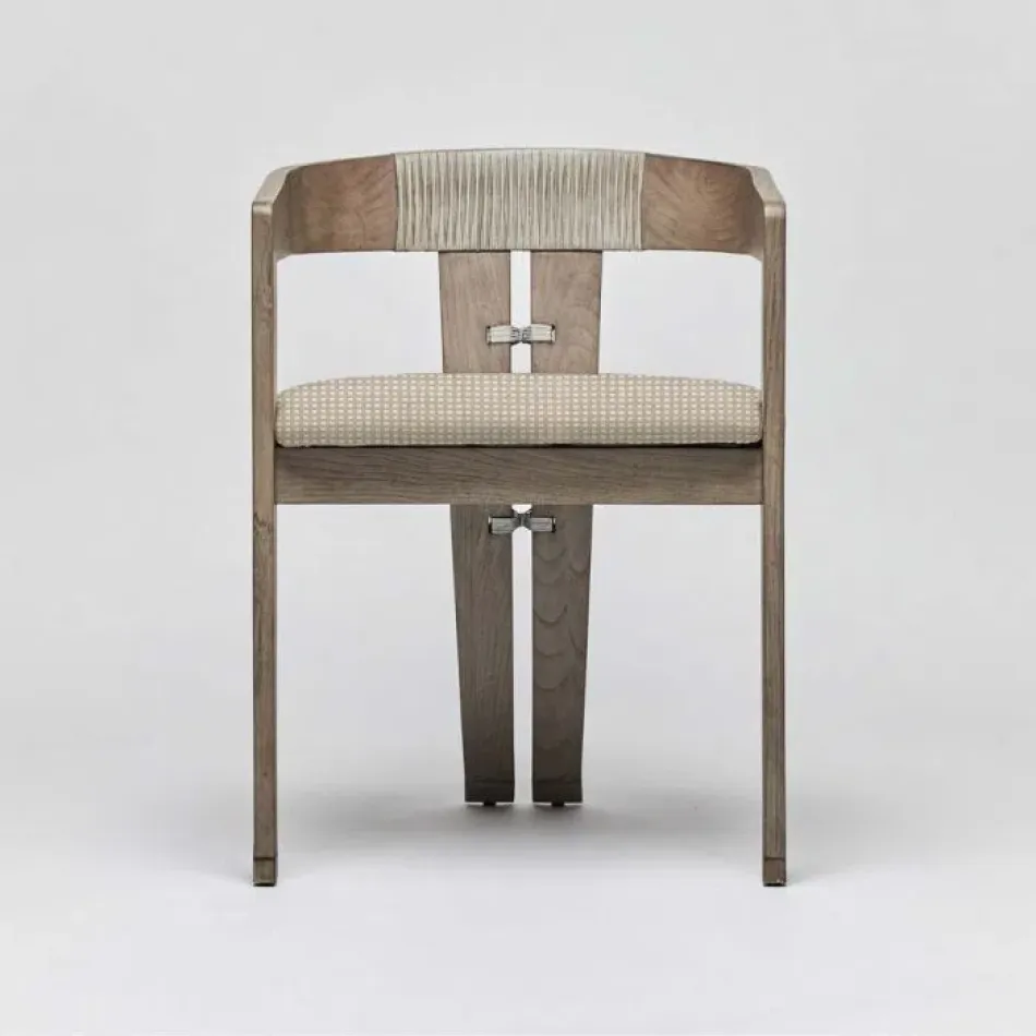 Maryl III Dining Chair Washed Grey/Natural Cream