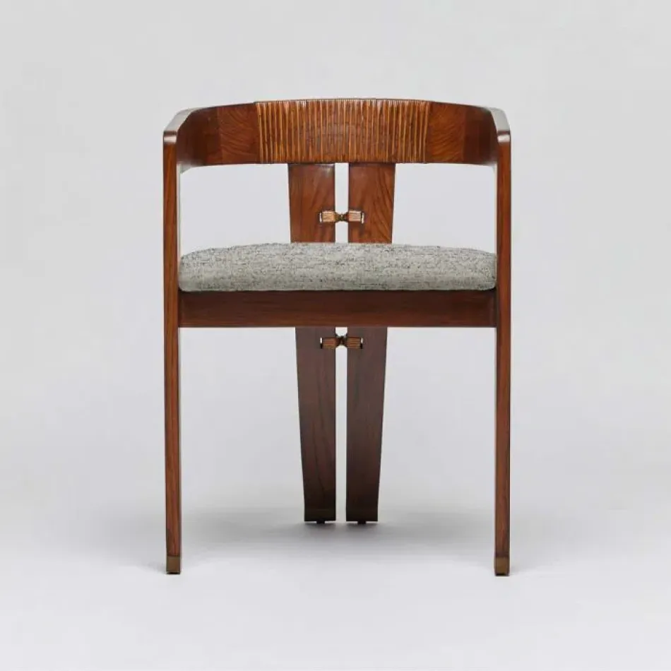 Maryl III Dining Chair Chestnut/Jade