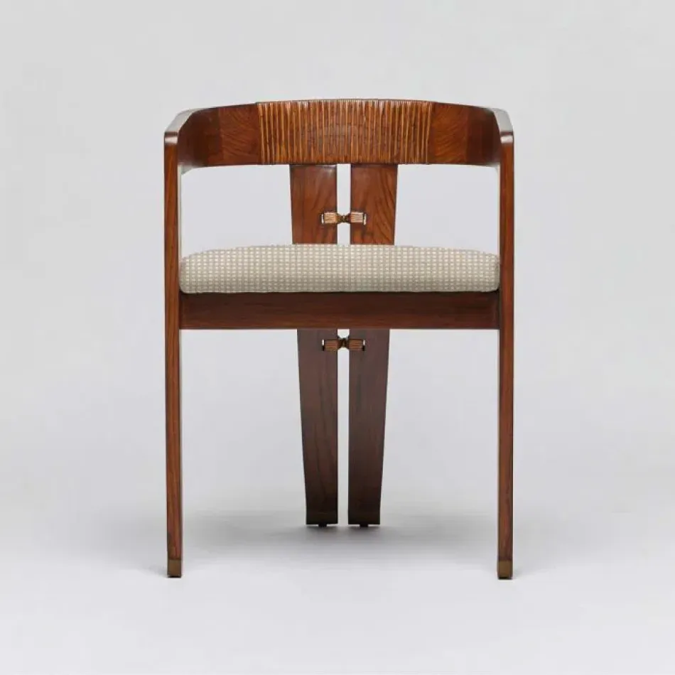 Maryl III Dining Chair Chestnut/Natural Cream