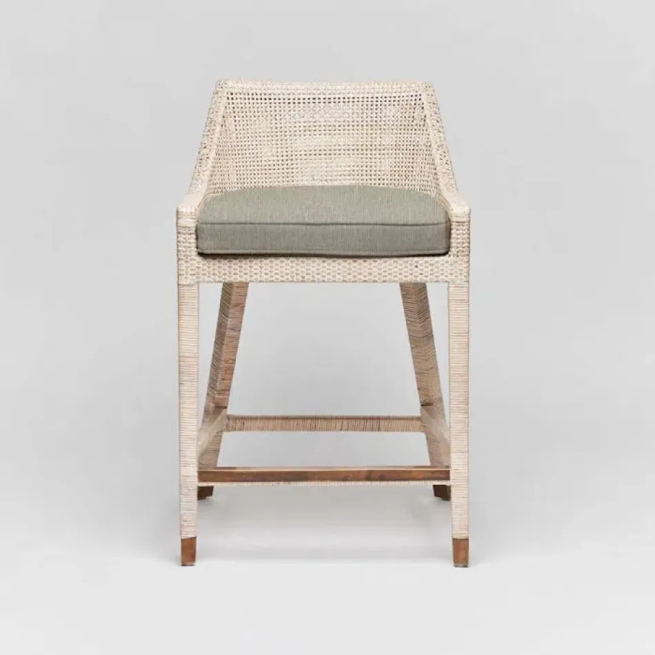 Boca Counter Stool White Wash/Straw