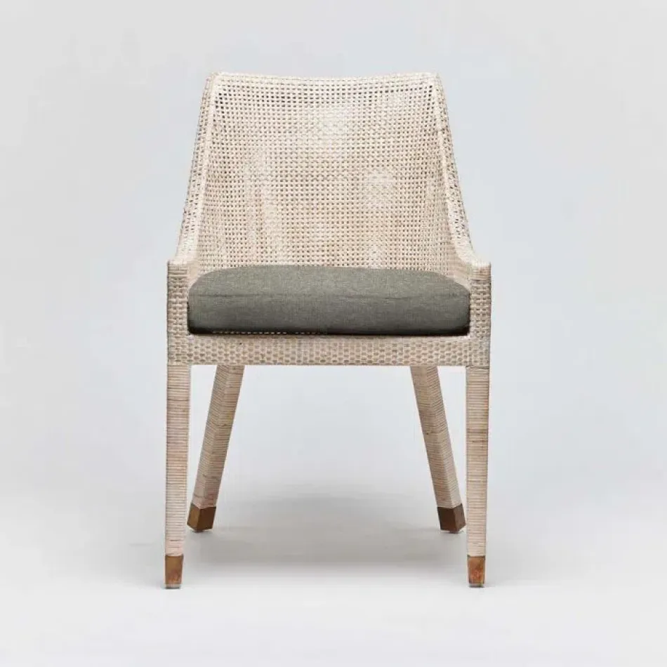 Boca Dining Chair White Wash/Moss