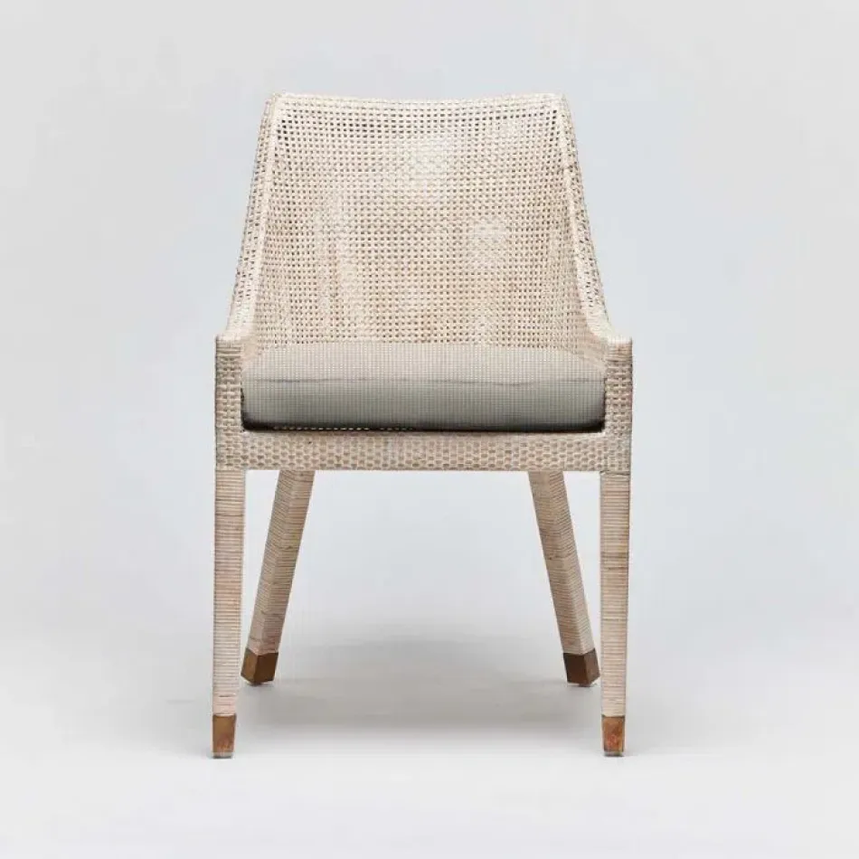 Boca Dining Chair White Wash/Natural Cream