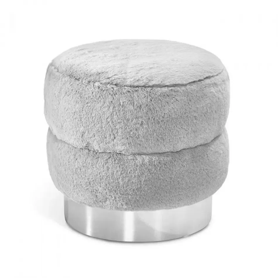 Charlize Stool, Nickel/ Shadow Grey
