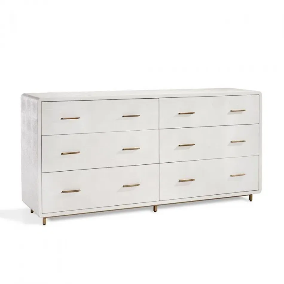 Calypso 6 Drawer Chest, Bone