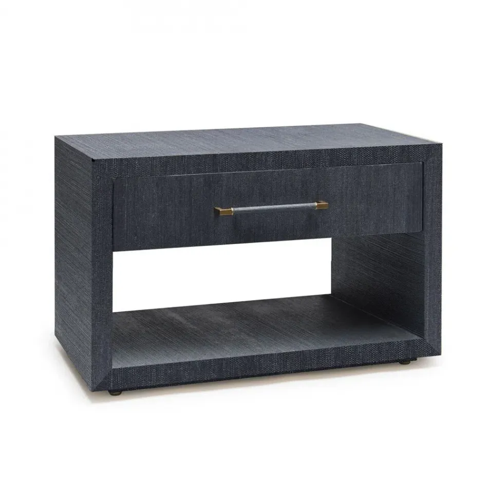 Taylor Low Bedside Chest, Navy