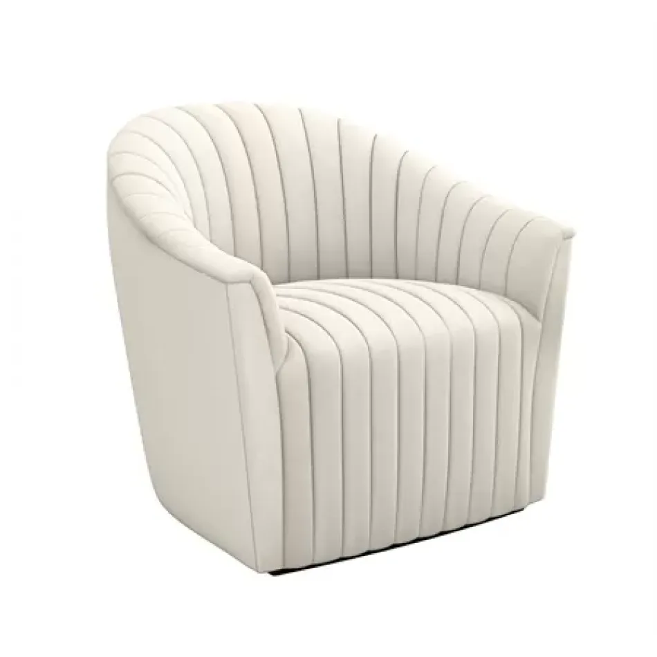 Channel Swivel Chair, Pearl