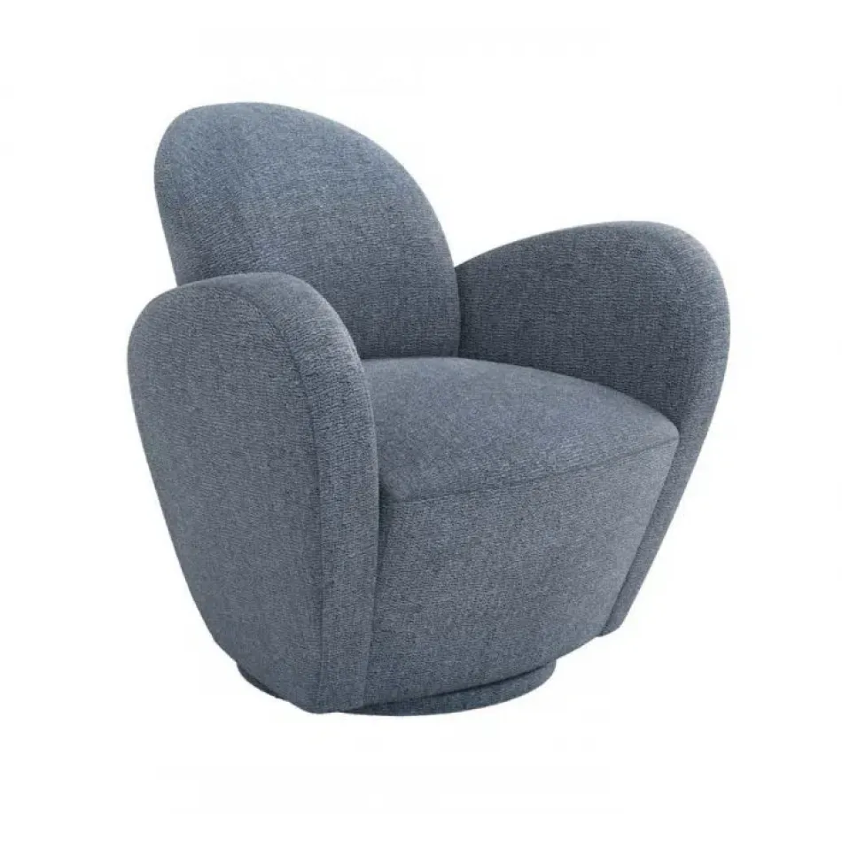 Miami Swivel Chair, Azure