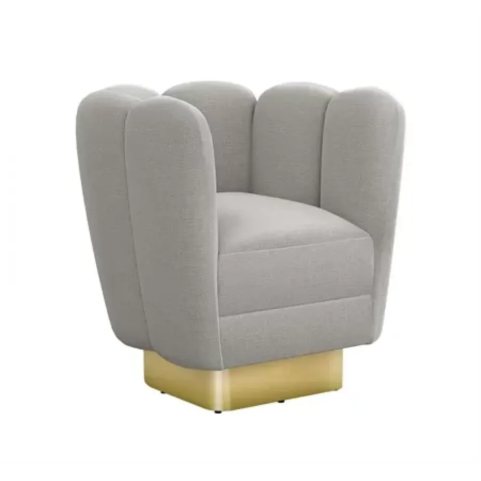 Gallery Swivel Chair Brass, Grey