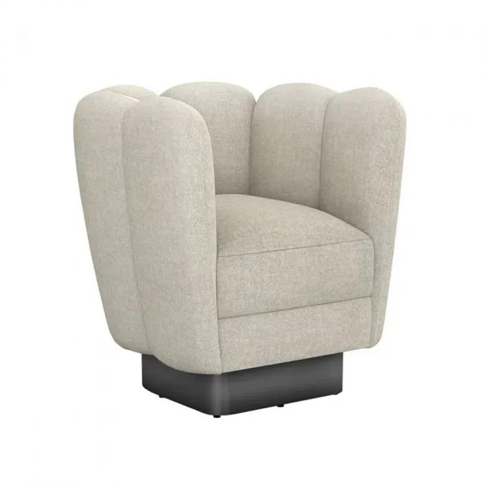 Gallery Swivel Chair Gunmetal, Wheat