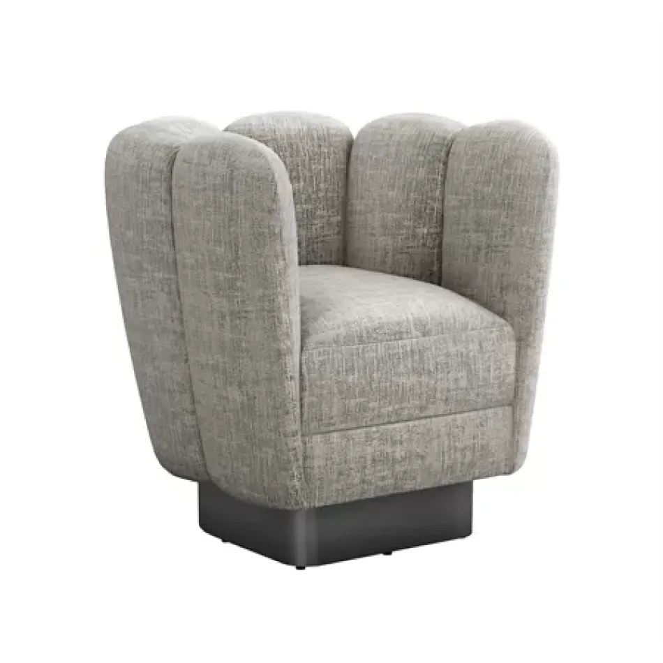Gallery Swivel Chair Gunmetal, Feather
